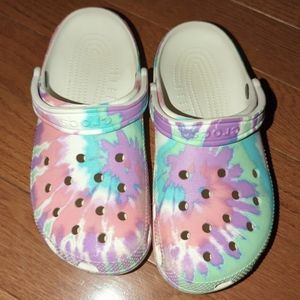 Tie dye Crocs